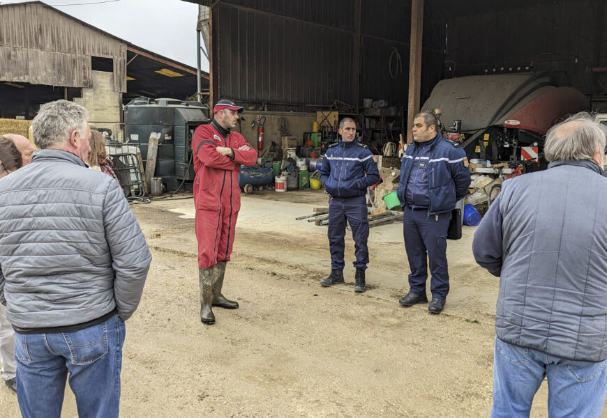 Gendarmes et agriculteurs unis  contre la délinquance